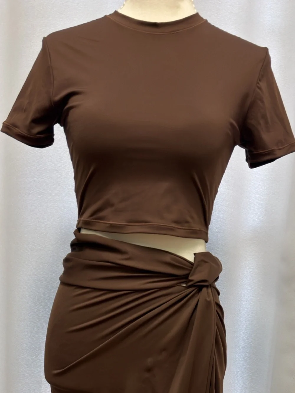 SKIMS Brown Swim Top